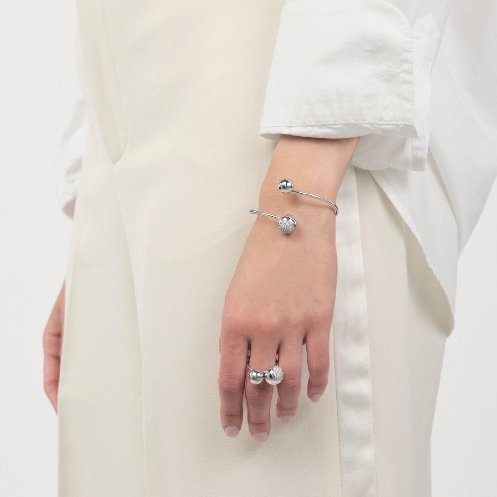 Unoaerre Anello in argento con pavé | UNOAERRE Gioielli Italy
