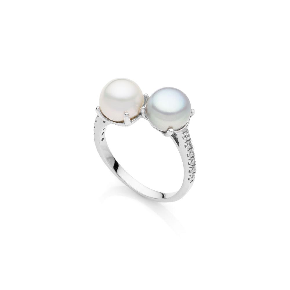 Unoaerre Anello in argento con perle | UNOAERRE Gioielli