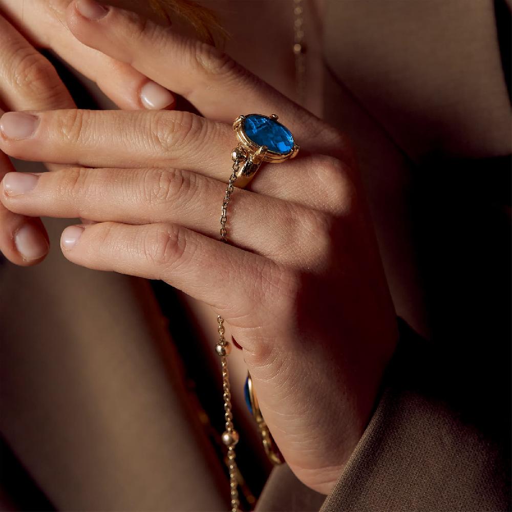 Unoaerre Anello con pietra blu | UNOAERRE Gioielli Vendita Calda