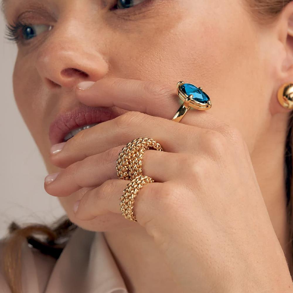 Unoaerre Anello con pietra blu | UNOAERRE Gioielli Vendita Calda