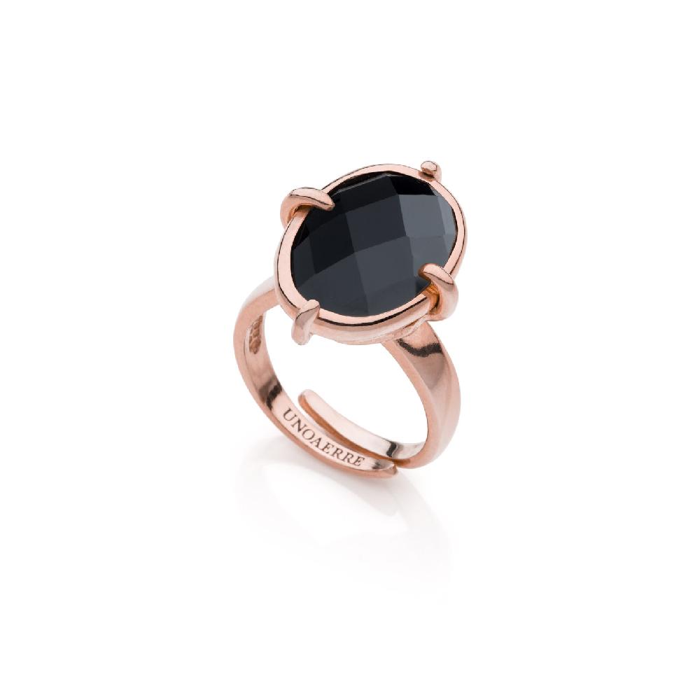 Unoaerre Anello con pietra nera | UNOAERRE Gioielli