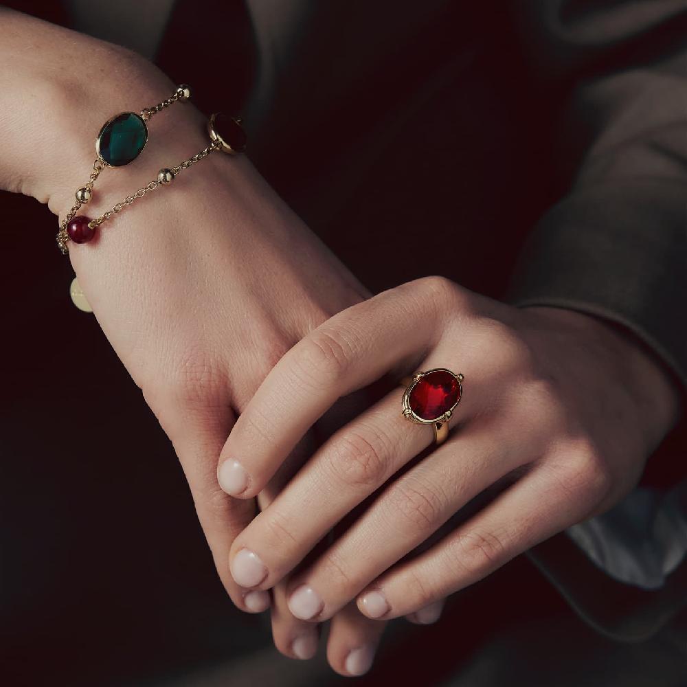 Unoaerre Anello con pietra rossa | UNOAERRE Gioielli Saldi Di Fabbrica