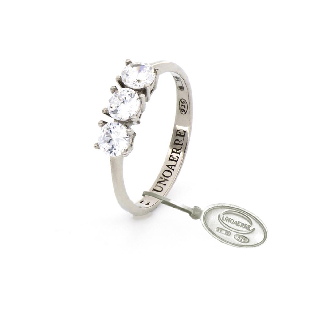 Unoaerre Anello trilogy mini in argento donna | UNOAERRE Gioielli