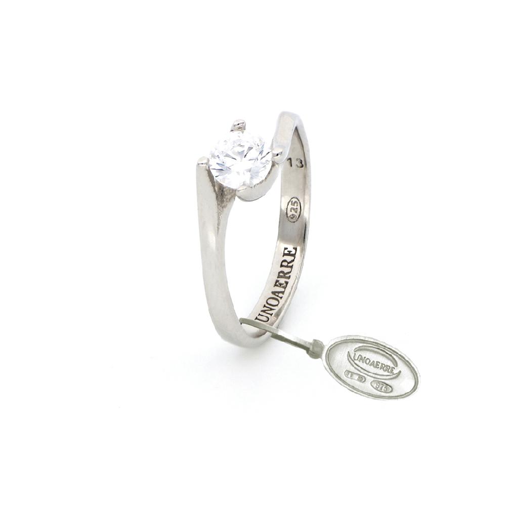 Unoaerre Anello solitario in argento | UNOAERRE Gioielli