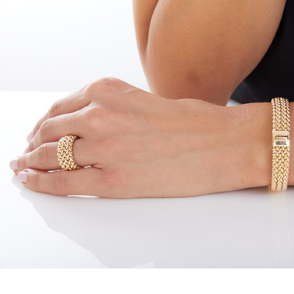Unoaerre Anello in argento dorato a fascia | UNOAERRE Gioielli In Linea