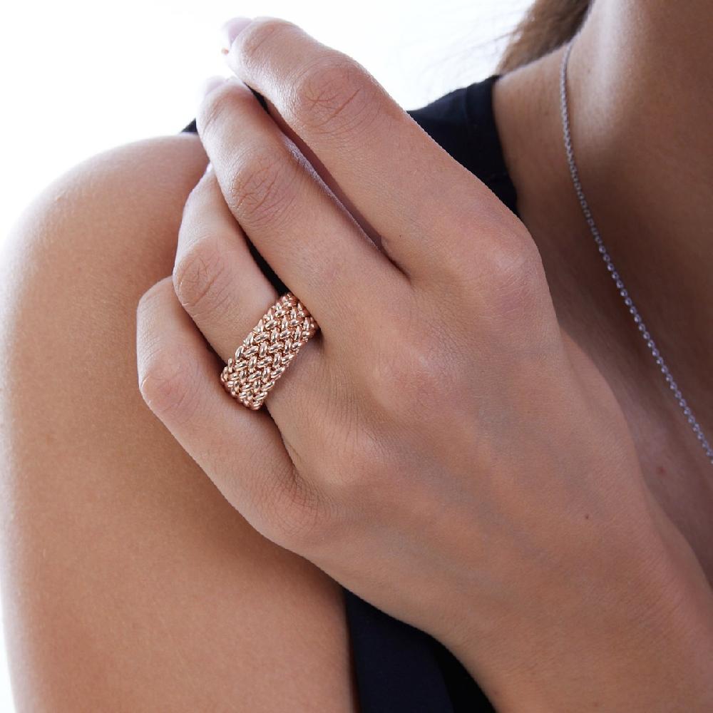 Unoaerre Anello in argento e oro rosa | UNOAERRE Gioielli Soddisfazione Garantita