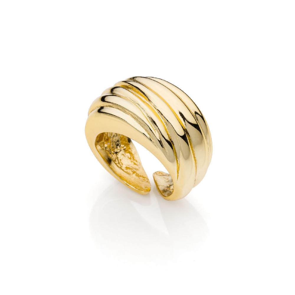 Unoaerre Anello dorato a fascia | UNOAERRE Gioielli