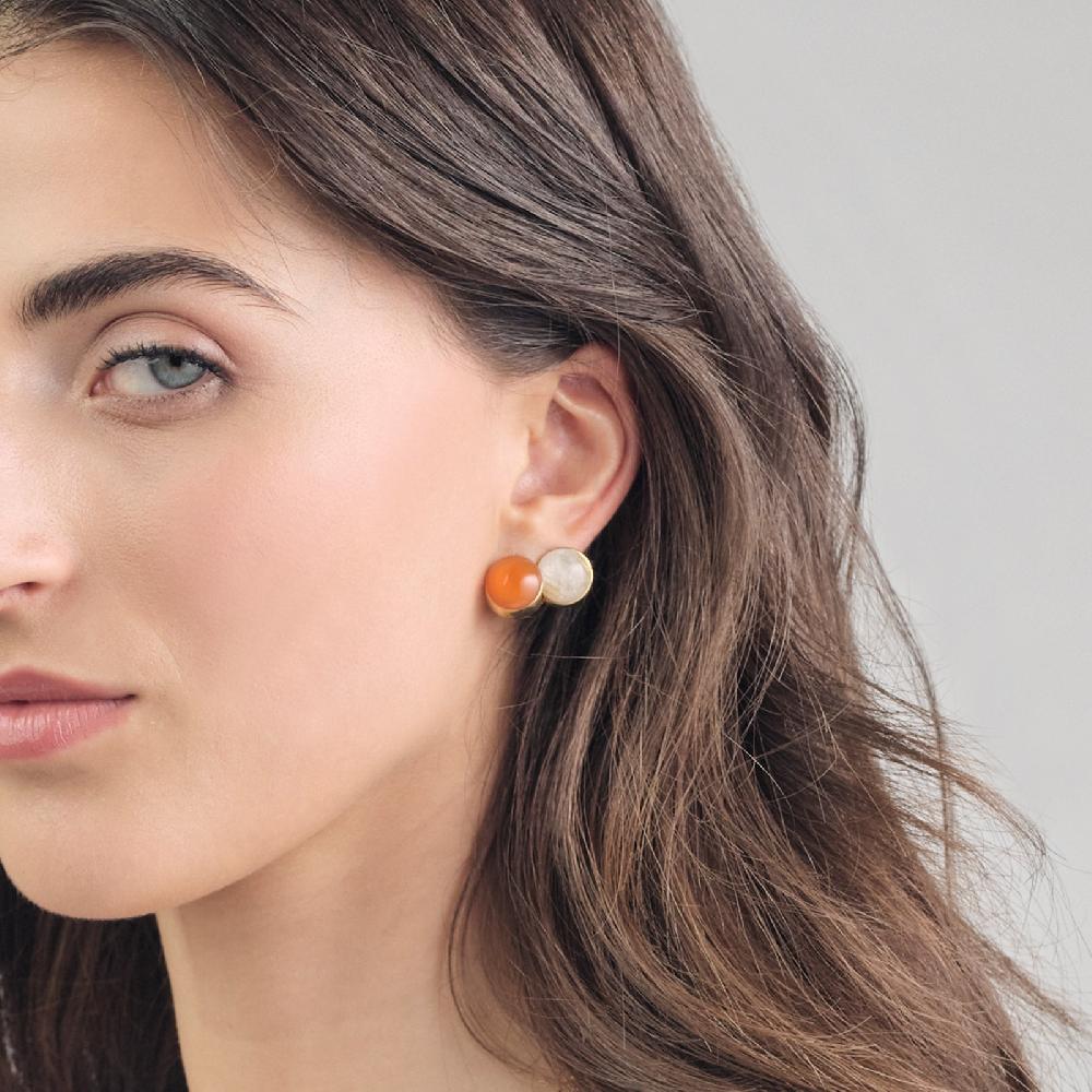 Unoaerre Orecchini in argento e corniola | UNOAERRE Gioielli Moda