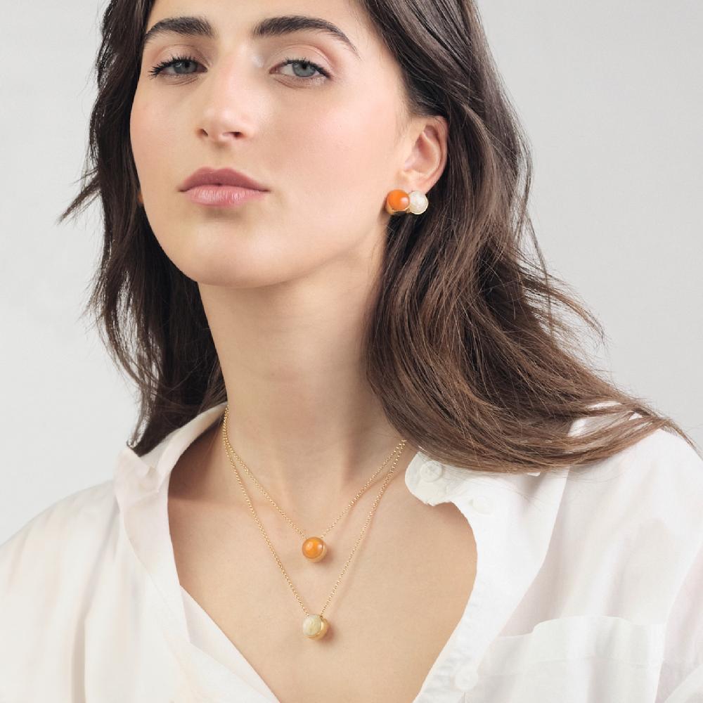Unoaerre Collana in argento dorato e quarzo | UNOAERRE Gioielli Italy