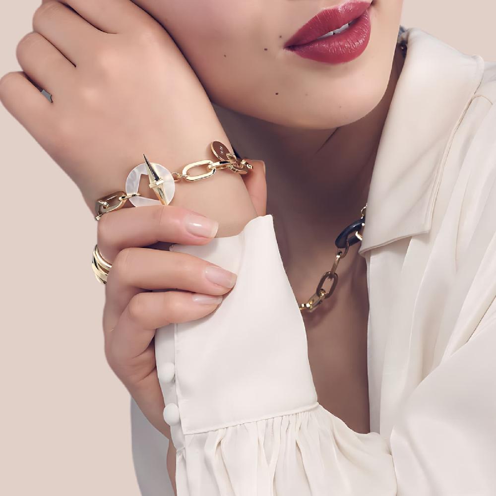 Unoaerre Bracciale catena dorata e madreperla | UNOAERRE Gioielli Promozione