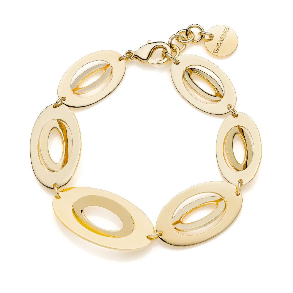Unoaerre Bracciale catena dorata ovale | UNOAERRE Gioielli