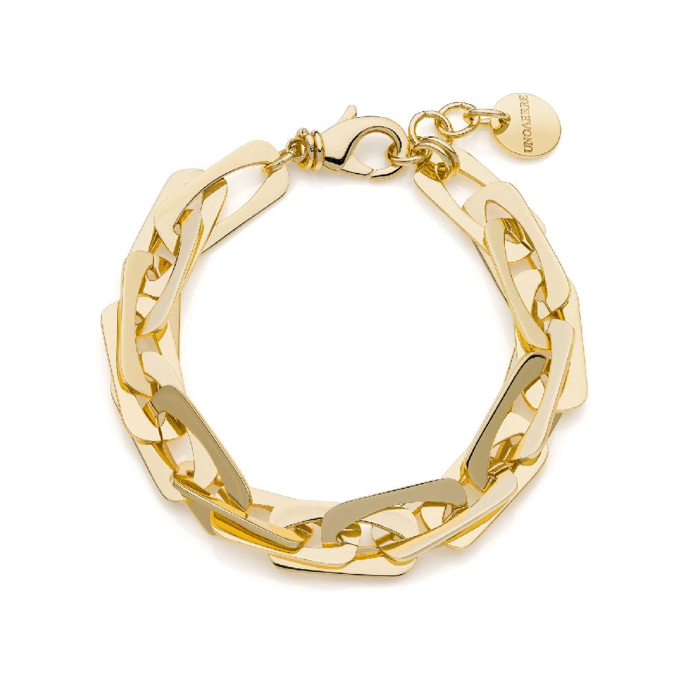 Unoaerre Bracciale dorato catena fantasia | UNOAERRE Gioielli