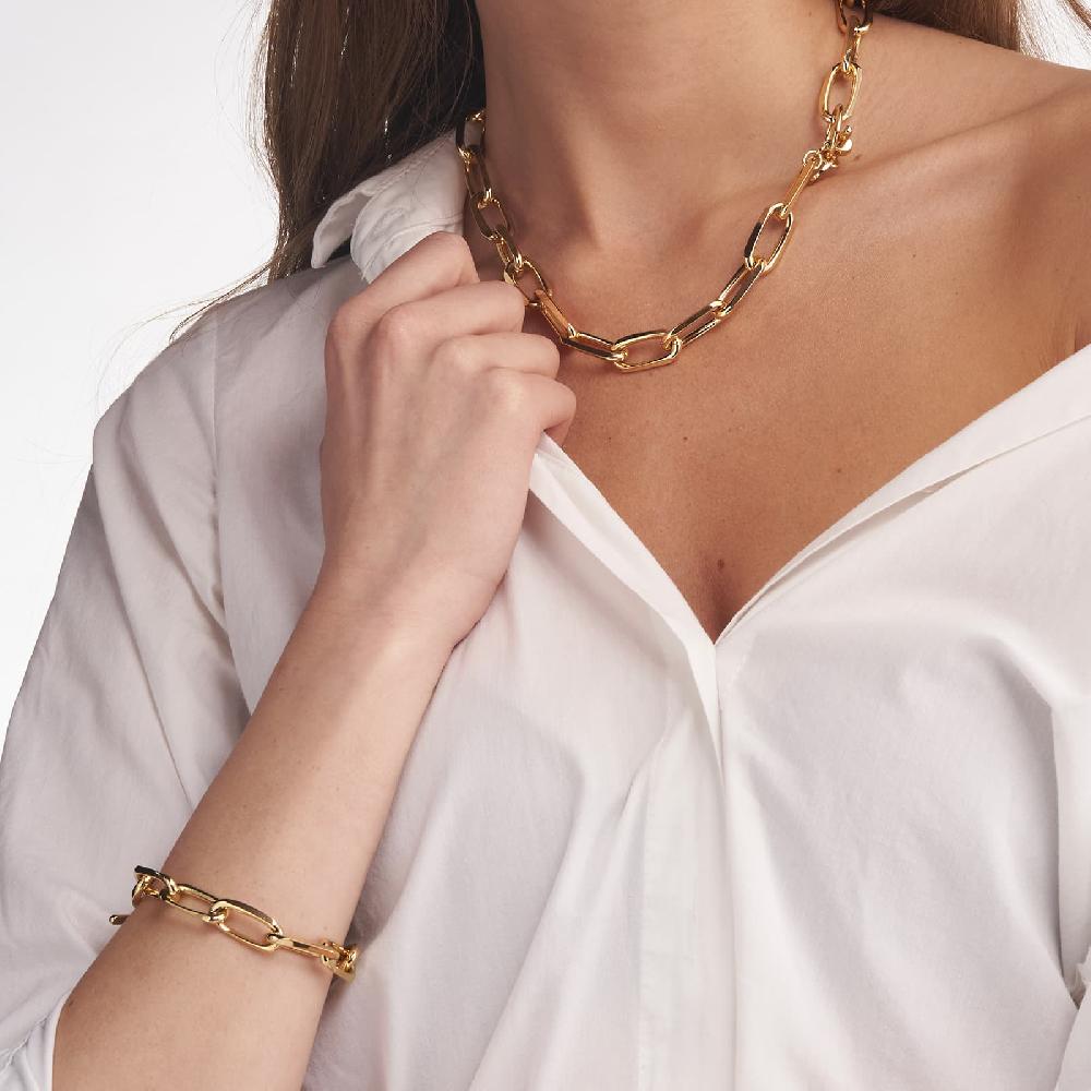 Unoaerre Bracciale di catena in bronzo dorato | UNOAERRE Gioielli Outlet