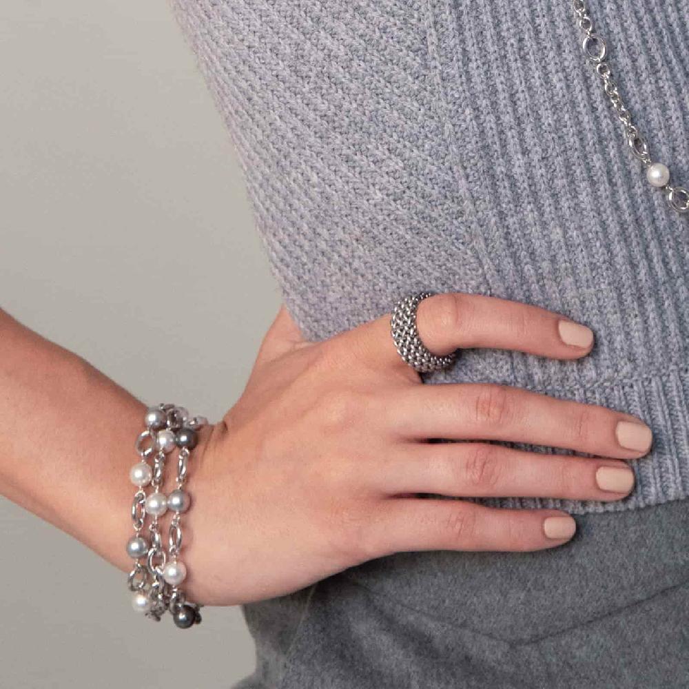 Unoaerre Unoaerre Bracciale in argento con perle bianche | UNOAERRE Gioielli Qualità