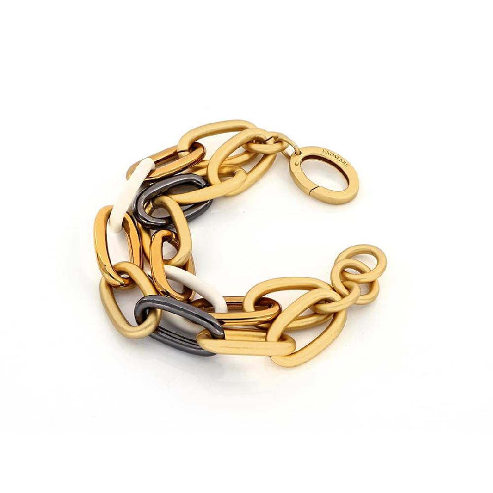 Unoaerre bracciale in bronzo giallo marrone e nero 502918 | UNOAERRE Gioielli Offerte