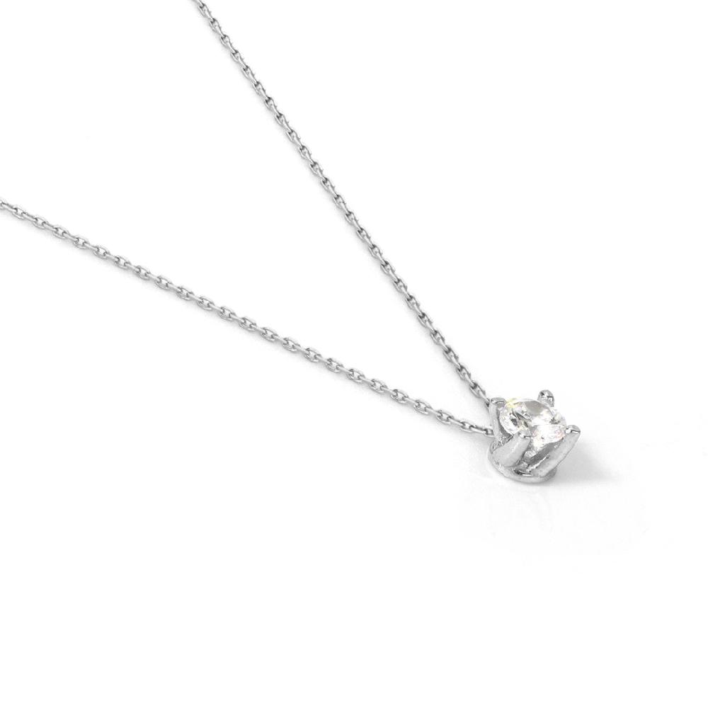 Unoaerre Elegante collana in argento e pietra punto luce | UNOAERRE Gioielli In Saldo