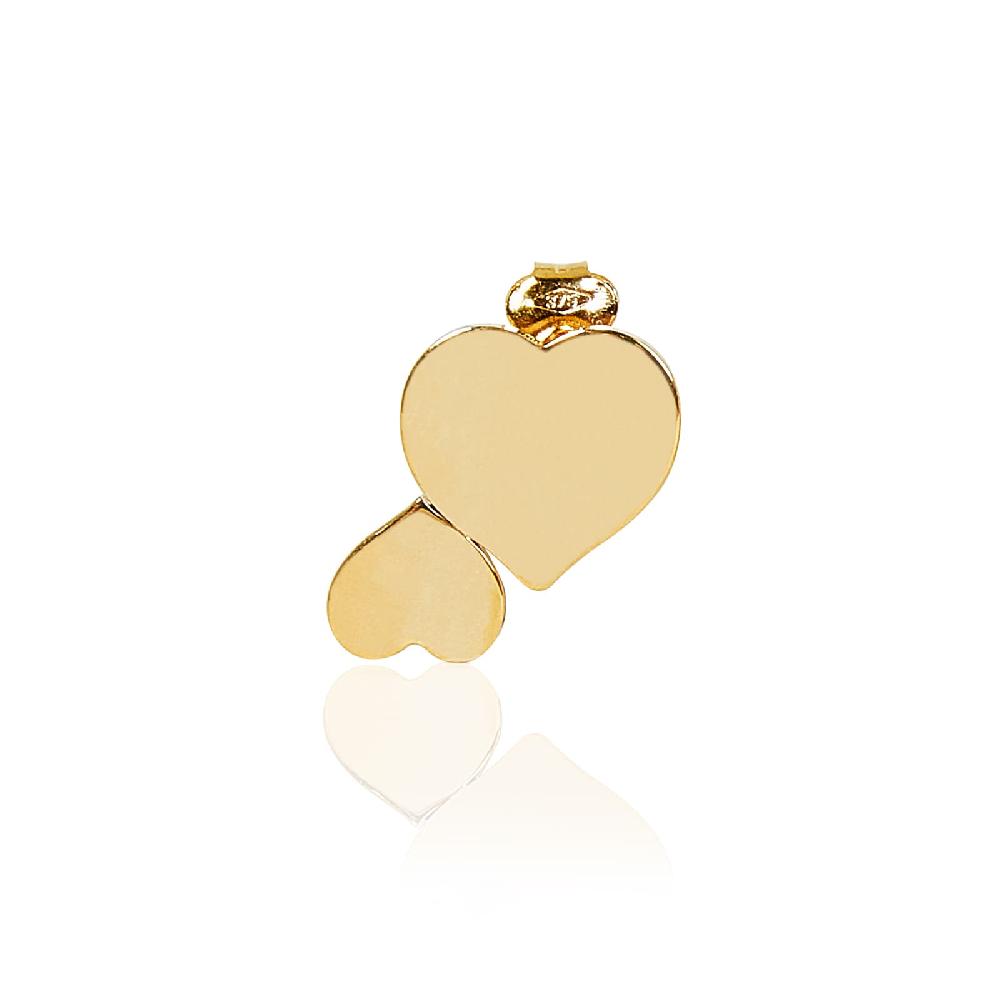 Unoaerre Orecchini in oro con doppio cuore | UNOAERRE Gioielli In Vendita