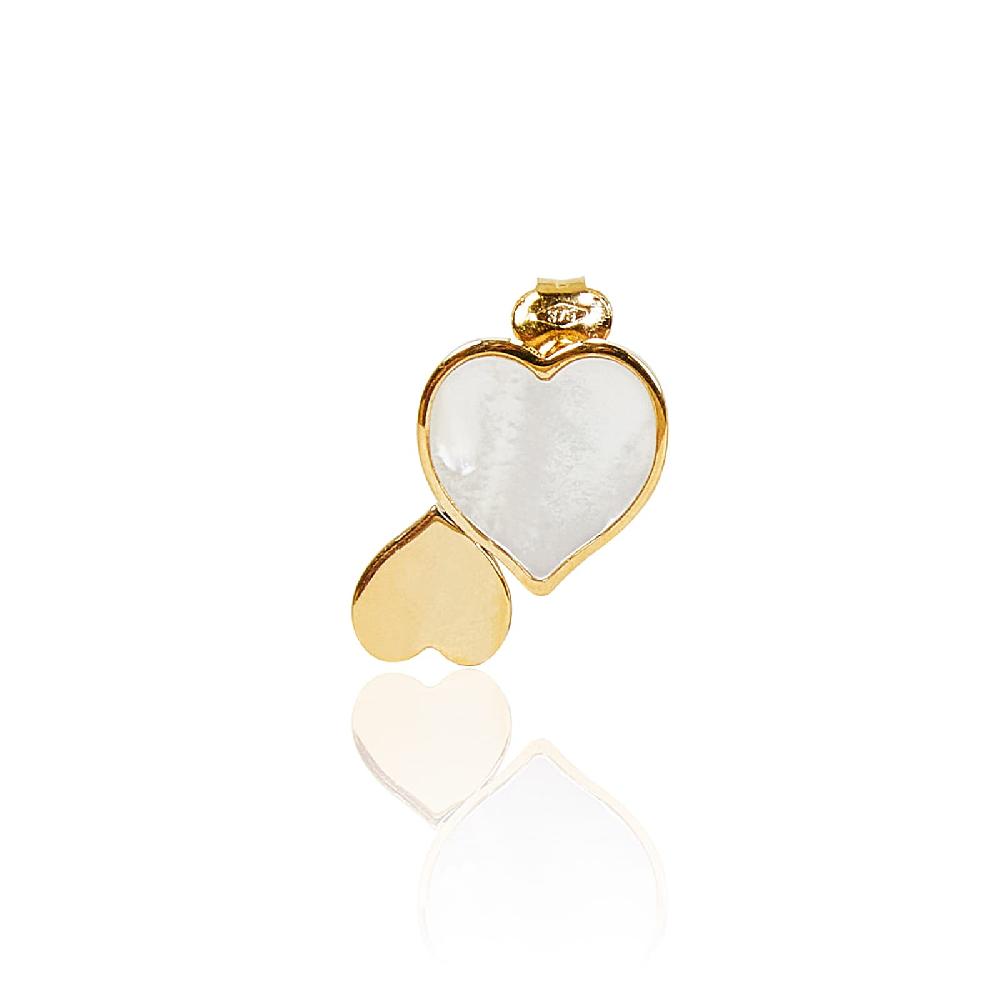 Unoaerre Orecchini in oro con cuori e madreperla | UNOAERRE Gioielli Offerte