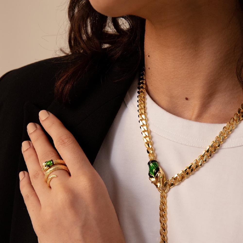 Unoaerre Collana donna grumetta con serpente smaltato | UNOAERRE Gioielli Ultimi due giorni