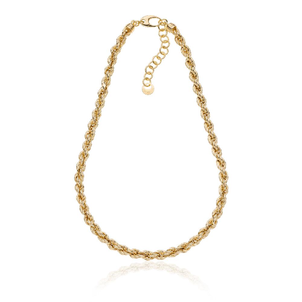 Unoaerre Collana in argento dorato catena corda | UNOAERRE Gioielli Duty-free