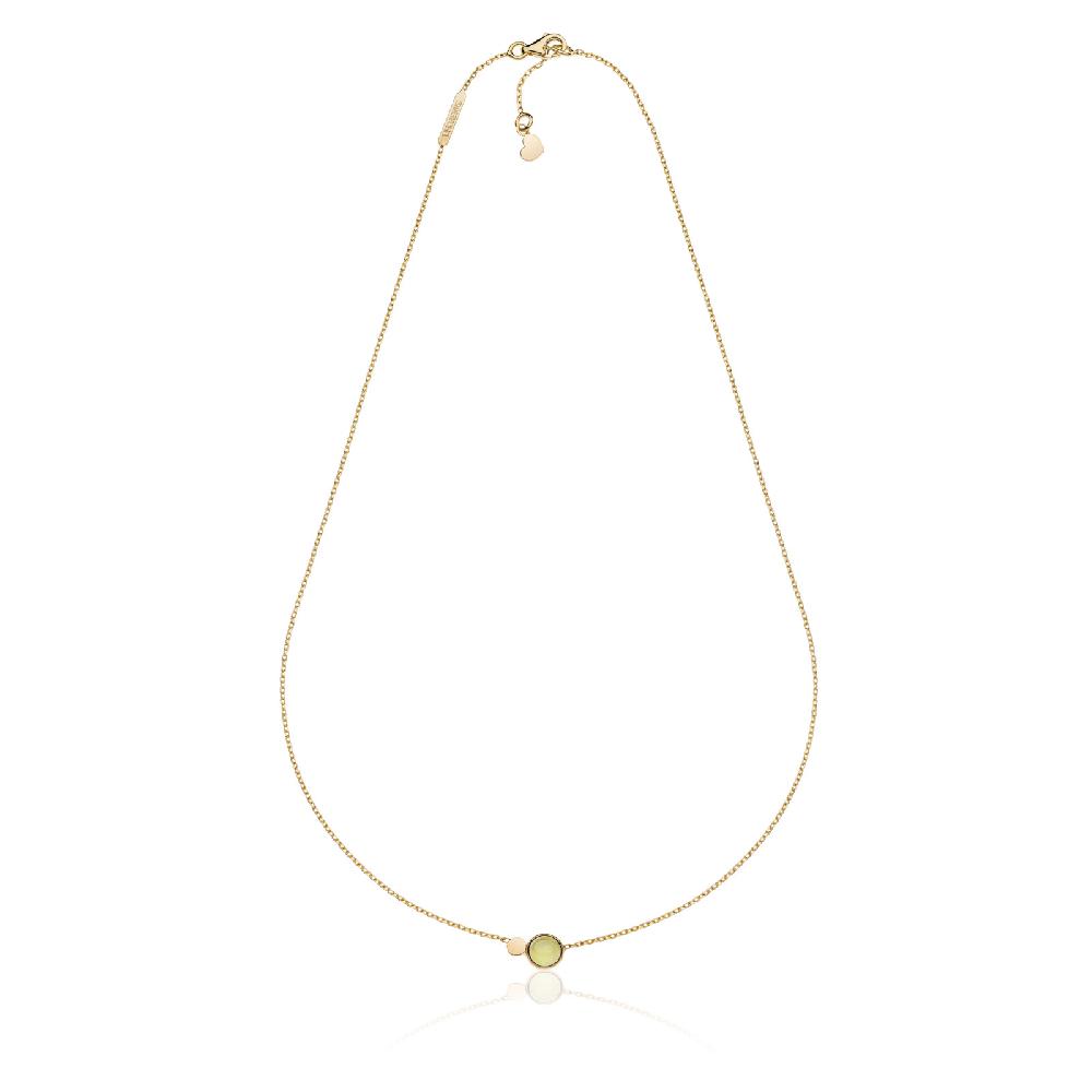 Unoaerre Collana in oro quarzo verde | UNOAERRE Gioielli Qualità