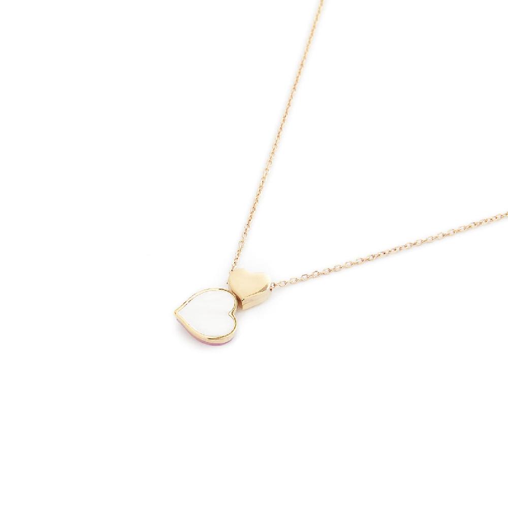 Unoaerre Collana in oro con cuori in oro e madreperla | UNOAERRE Gioielli Ultimi due giorni