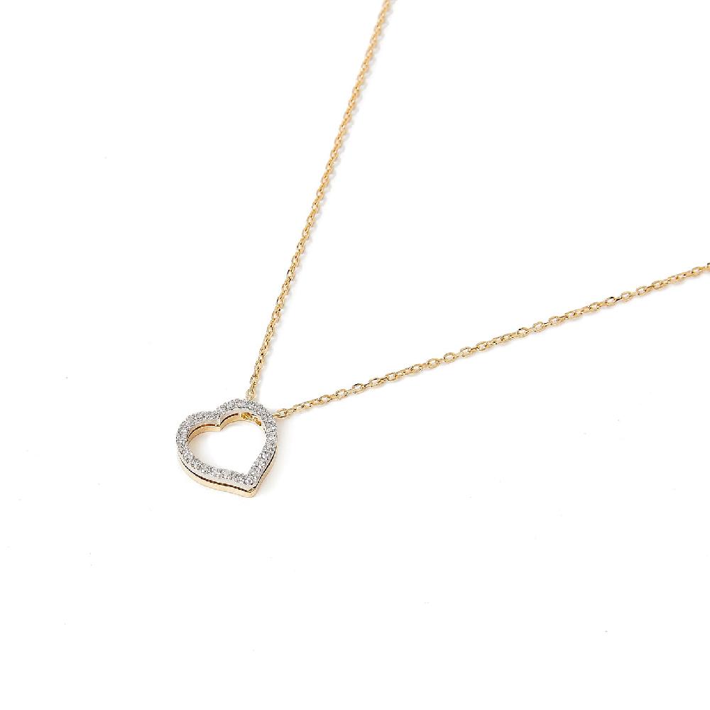 Unoaerre Collana corta in oro con cuore e diamanti | UNOAERRE Gioielli Fino al 60% di sconto