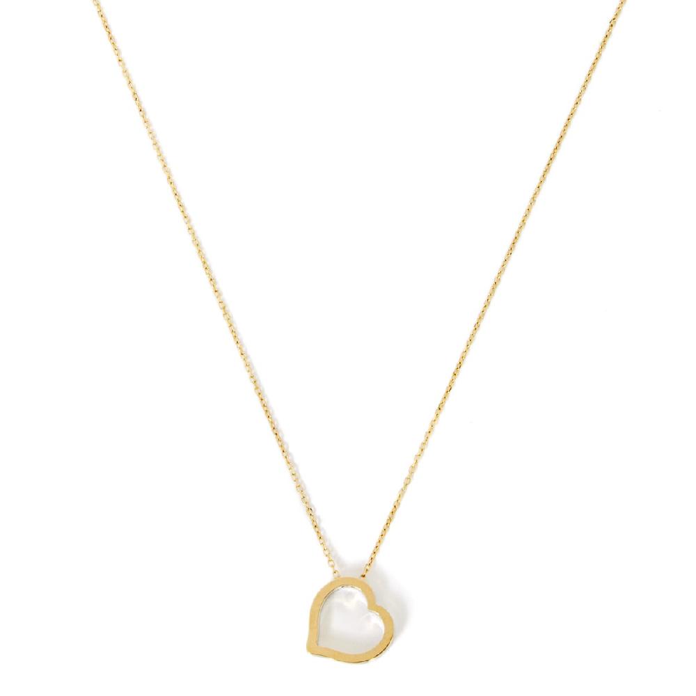 Unoaerre Collana in oro con pendente cuore bicolore | UNOAERRE Gioielli Offerta speciale della fabbrica