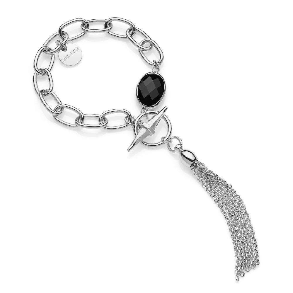 Unoaerre Bracciale catena argento e pietra nera | UNOAERRE Gioielli Lightning offer