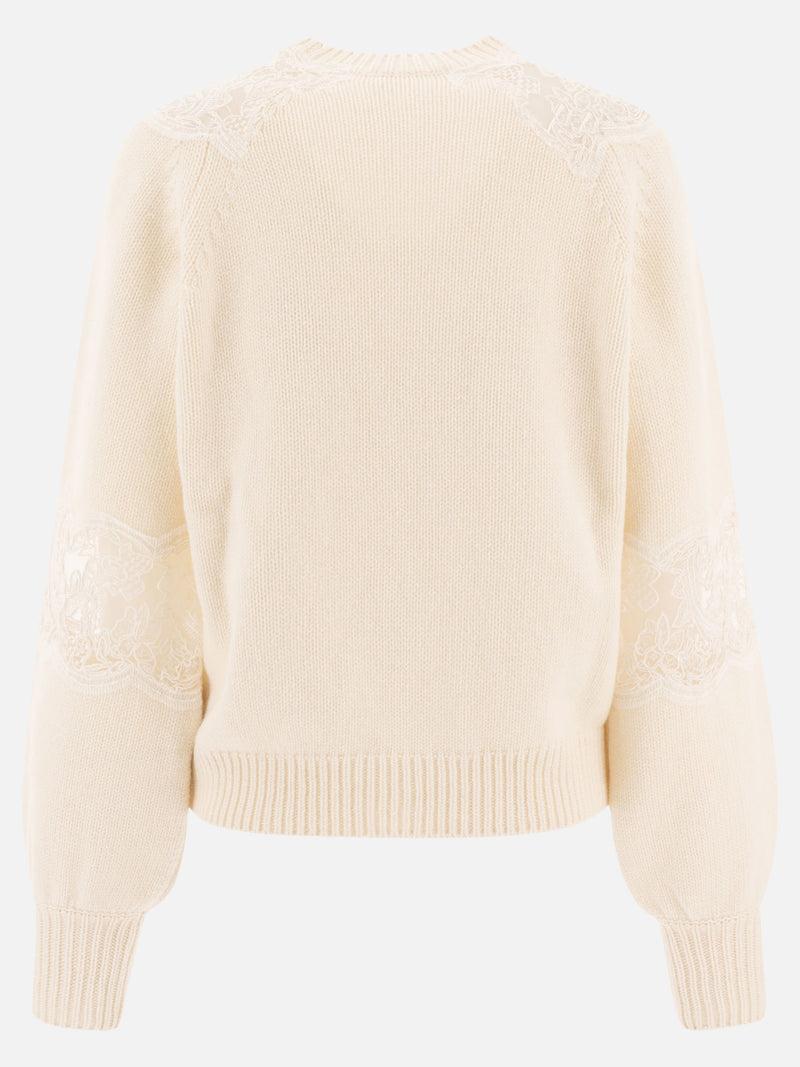 ﻿Vietti Elie Saab Maglione con inserti in pizzo Sconto