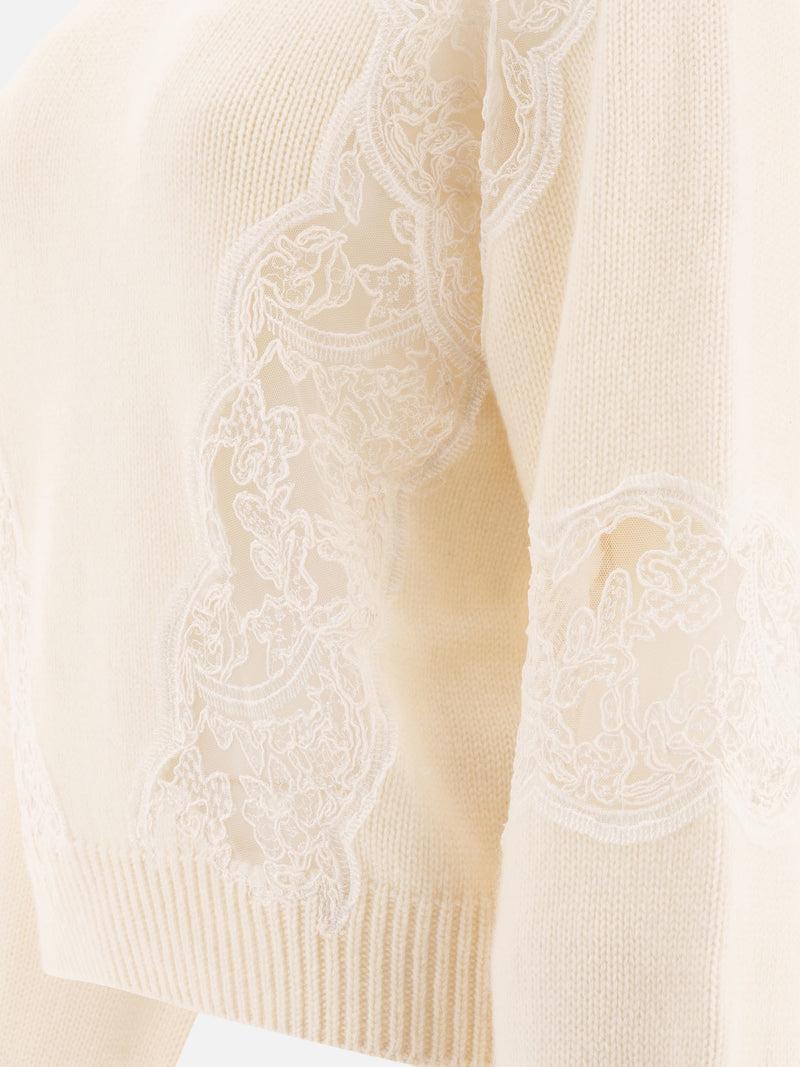 ﻿Vietti Elie Saab Maglione con inserti in pizzo Sconto