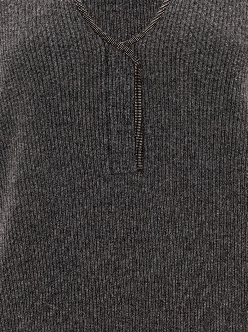 Vietti Brunello Cucinelli Maglione a costine in cashmere Saldi