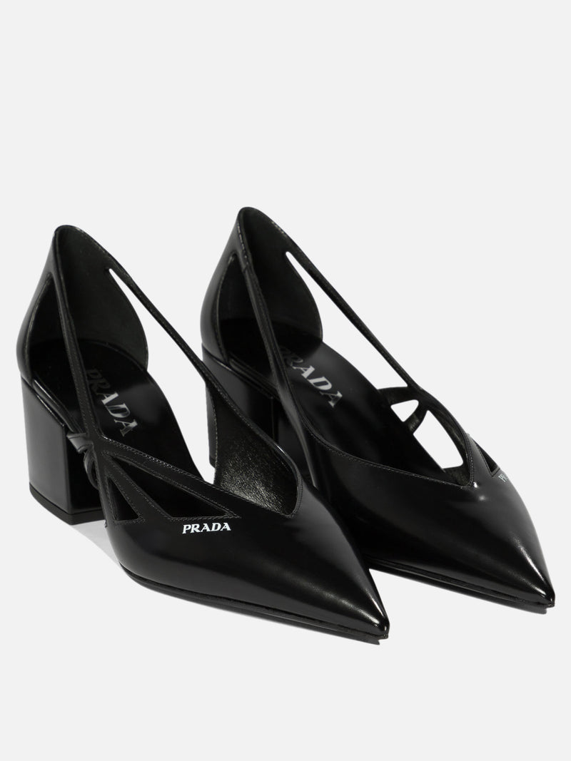 Vietti Prada Décolleté cut-out in pelle spazzolata Shopping Online