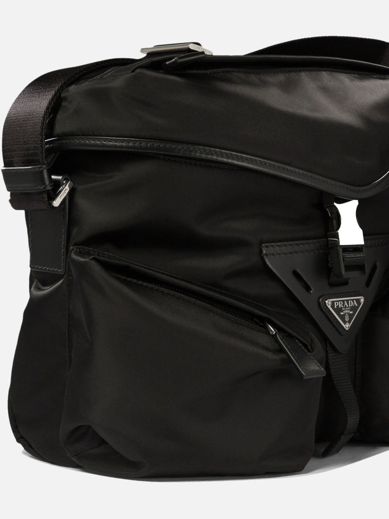 Vietti Prada Borsa con tracolla in Re-Nylon e pelle Ritorno libero