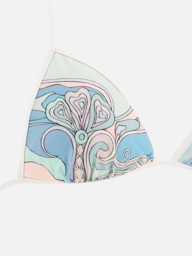 Vietti Pucci Top bikini con stampa Orchidee Italy