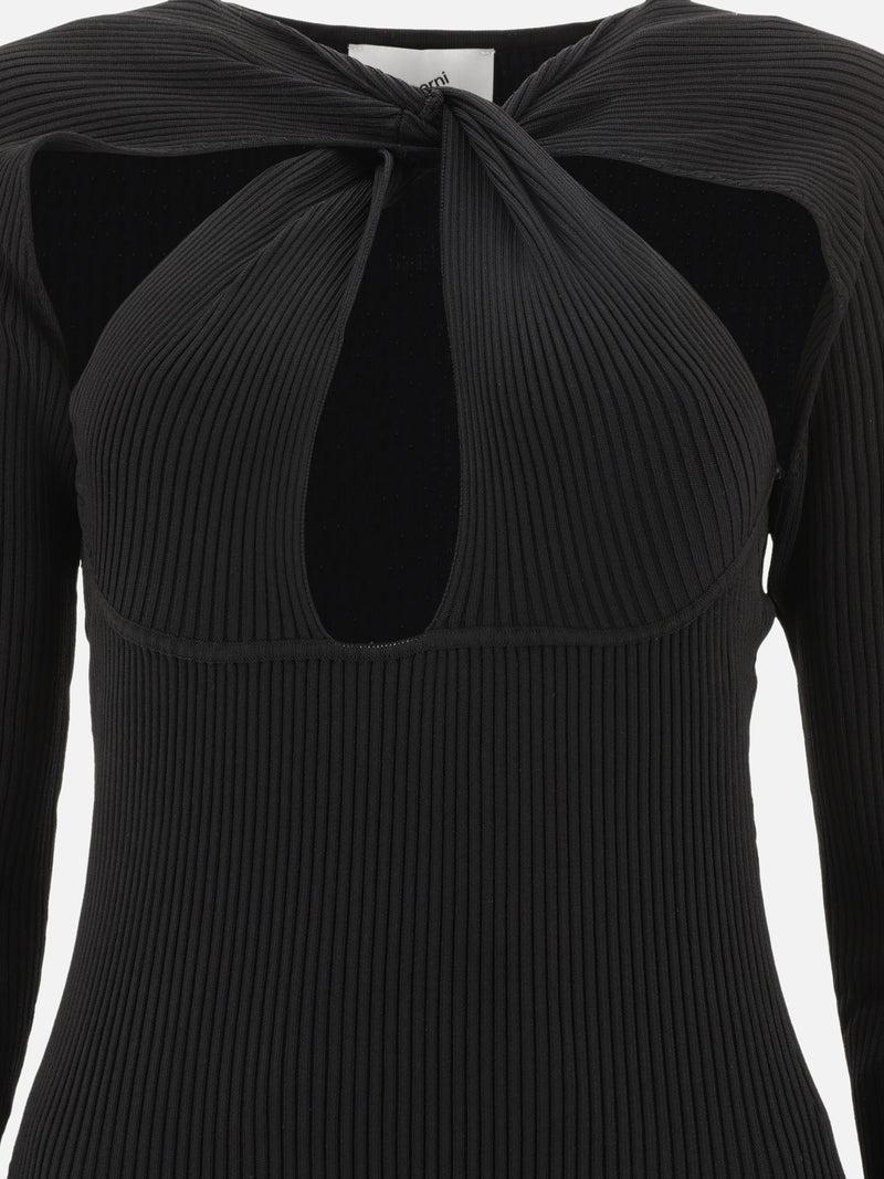 Vietti Coperni Abito a coste con cut-out "Twisted" Negozi Online