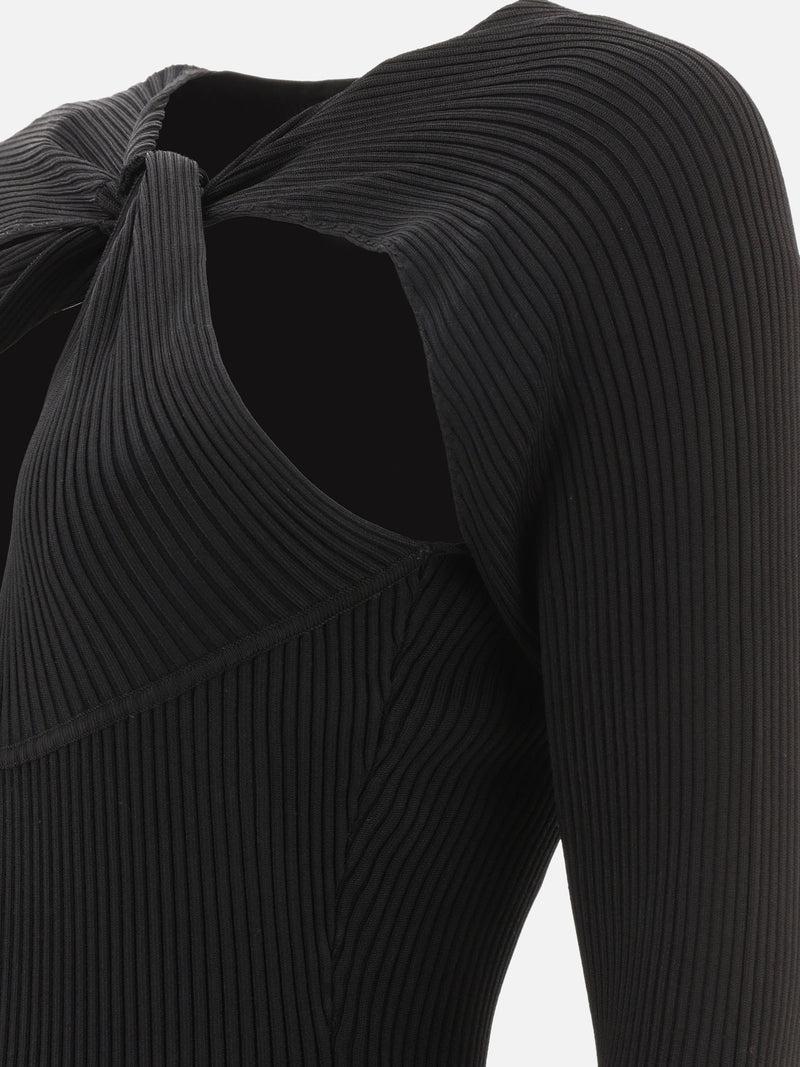 Vietti Coperni Abito a coste con cut-out "Twisted" Negozi Online