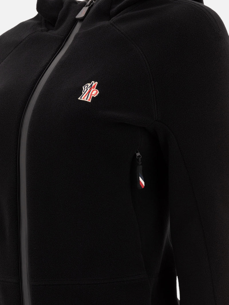 Vietti Moncler Grenoble Giacca in pile con cappuccio e zip Presa