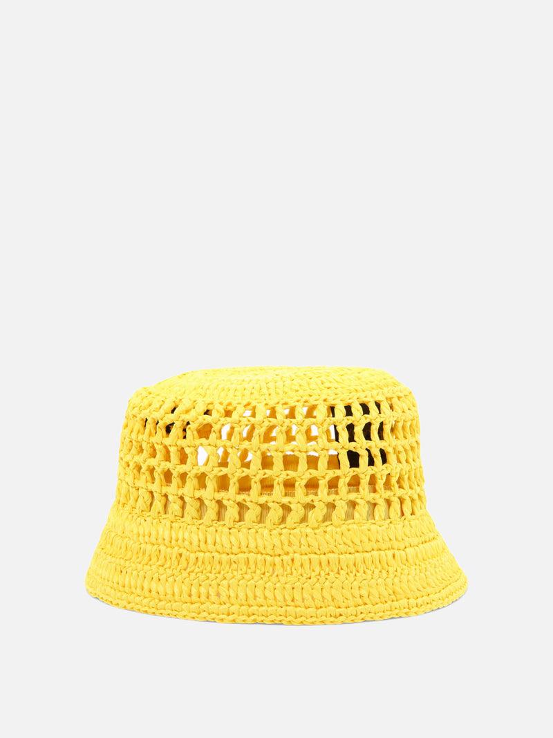 Vietti Prada Cappello da pescatore in rafia Offerta