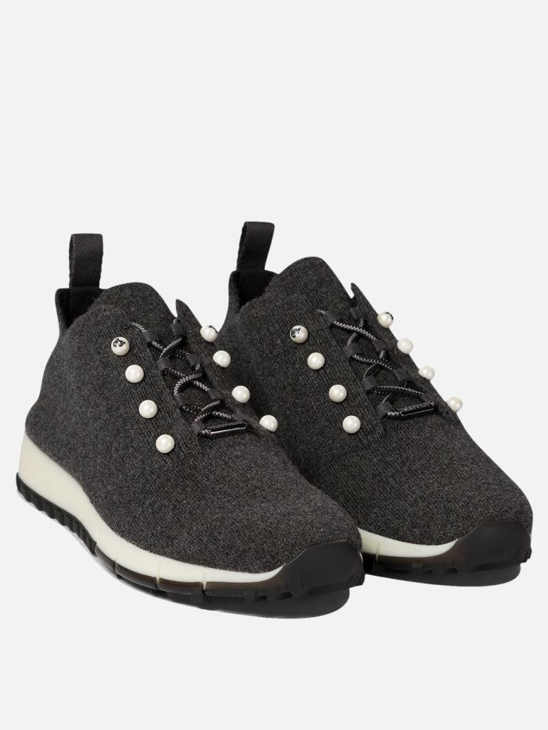 Vietti Jimmy Choo Sneaker in cashmere "Veles" Vendita Economica