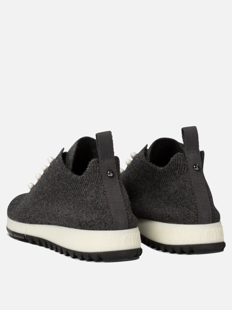 Vietti Jimmy Choo Sneaker in cashmere "Veles" Vendita Economica