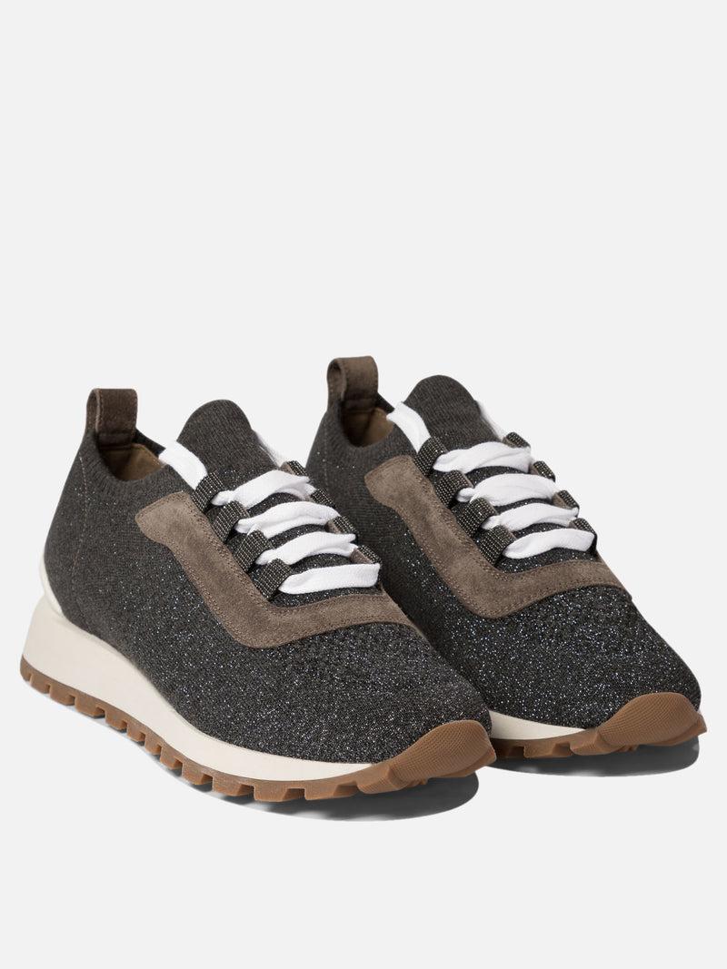 Vietti Brunello Cucinelli Sneaker "Sparkling Precious Eyelets" Nuova