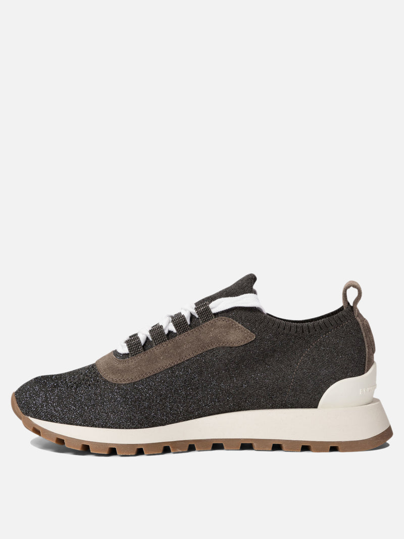 Vietti Brunello Cucinelli Sneaker "Sparkling Precious Eyelets" Nuova