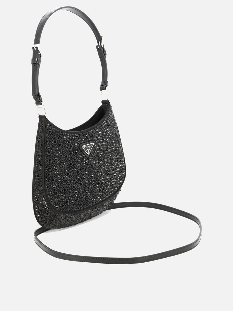 Vietti Prada Borsa "Prada Cleo" in raso con cristalli Italia