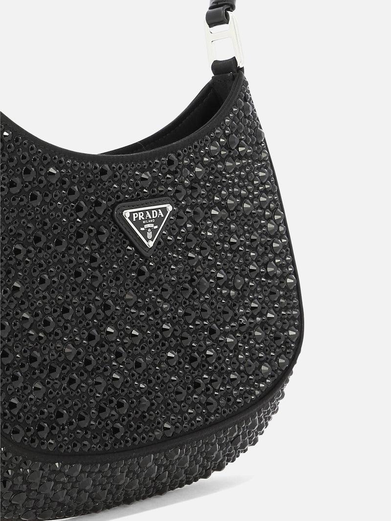 Vietti Prada Borsa "Prada Cleo" in raso con cristalli Italia