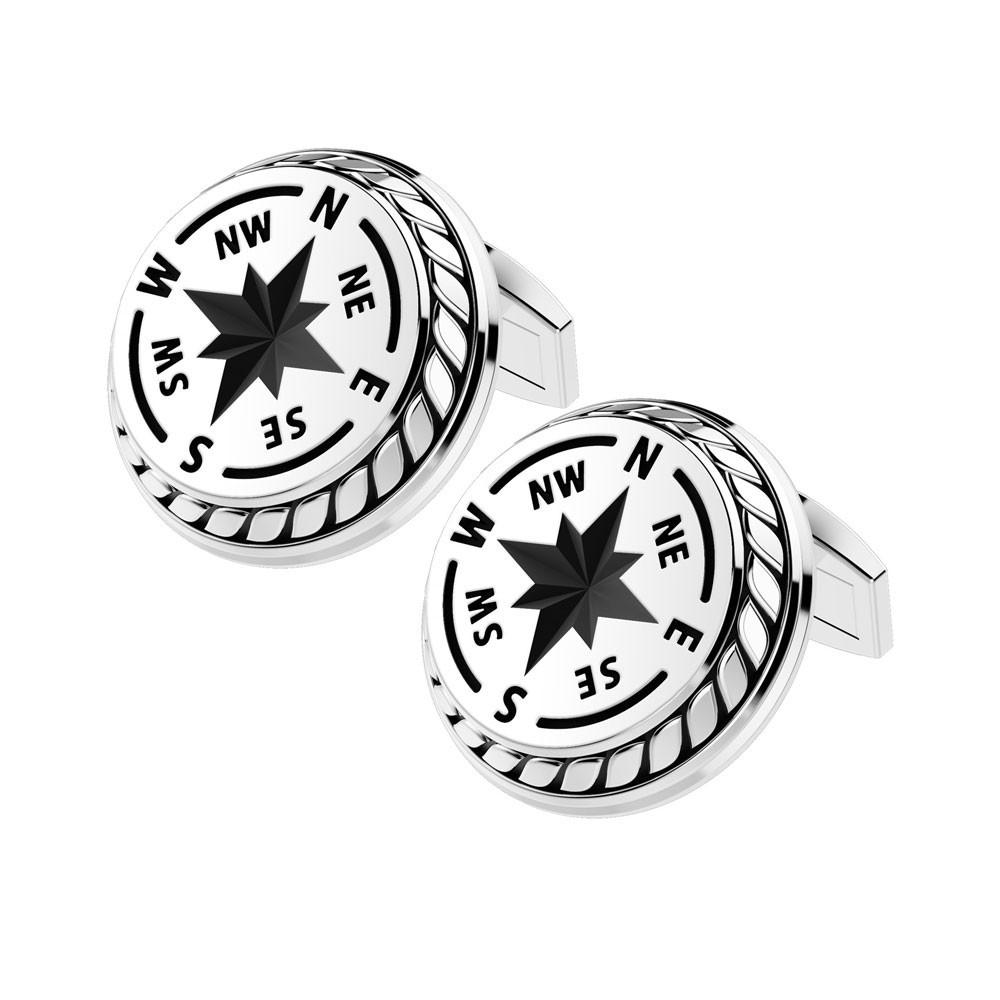 Zancan Gemelli Zancan in argento con rosa dei venti