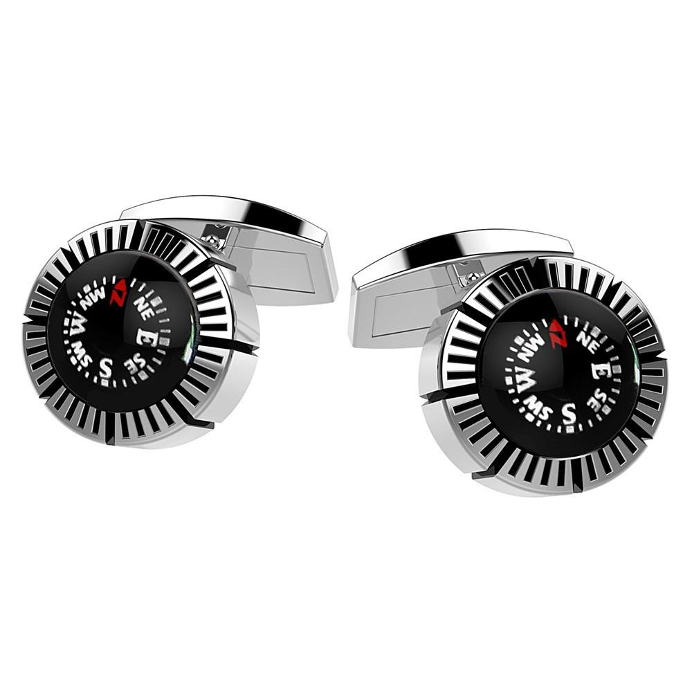 Zancan Gemelli Zancan in argento con bussola nera