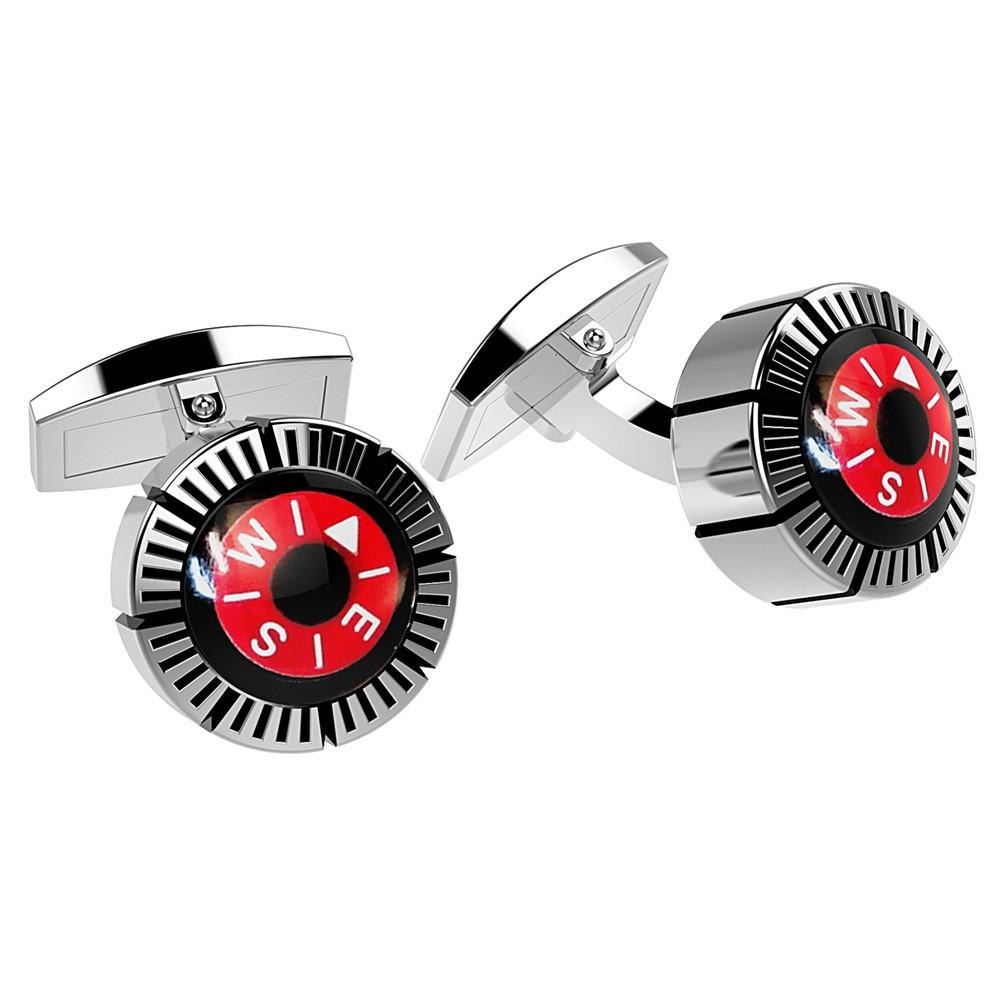 Zancan Gemelli Zancan in argento con bussola rossa