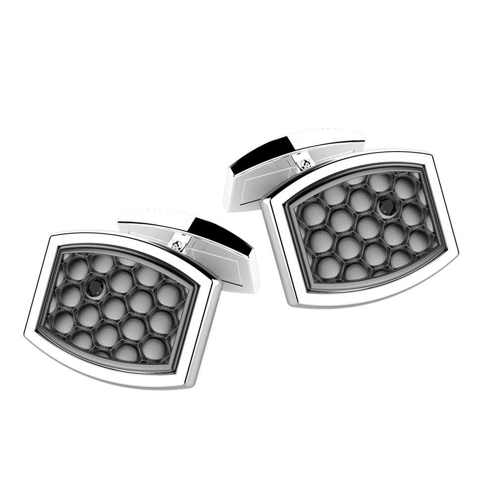 Zancan Gemelli Zancan in argento con pietra nera