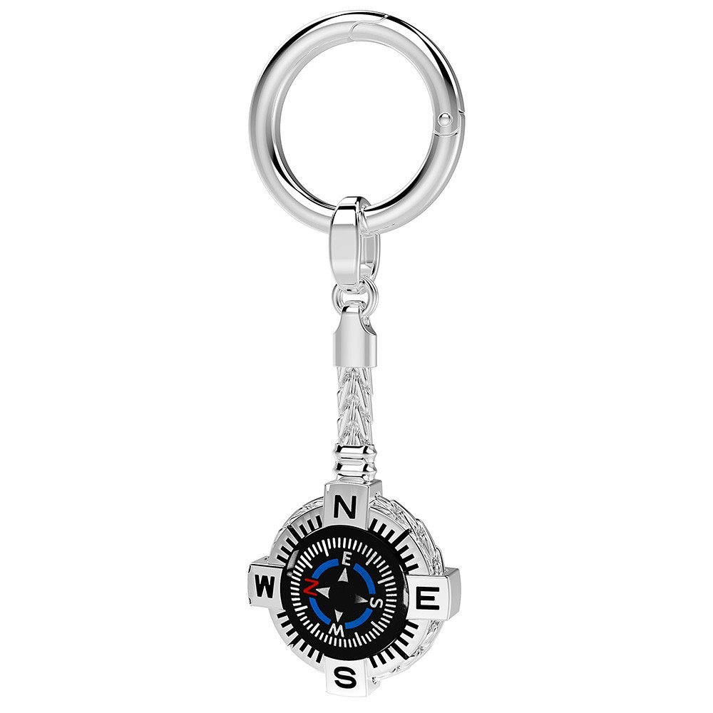 Zancan Portachiavi Zancan con bussola nera in argento